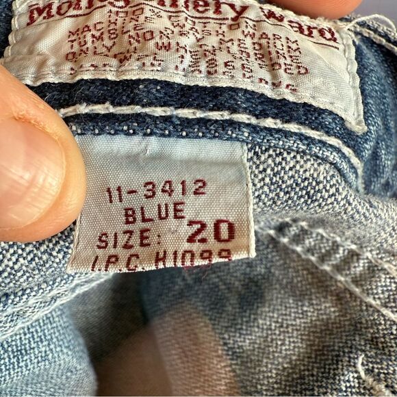 Vintage Montgomery Wards Denim Jeans High Rise Waist 34" Inseam 30" - Picture 5 of 7